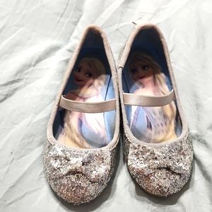 Frozen (Elsa) silver glitter flats